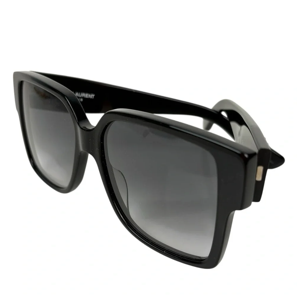 YSL - SAINT LAURENT Acetate Square SLM9 002 Sunglasses Black/Gray
